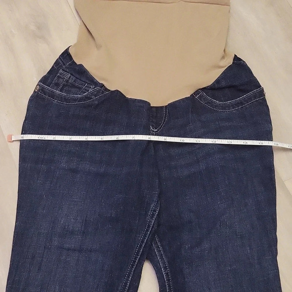 Indigo Blue Maternity Jeans Dark Wash 5 Pocket Support‎ Belly Womens Size XS - Picture 5 of 7